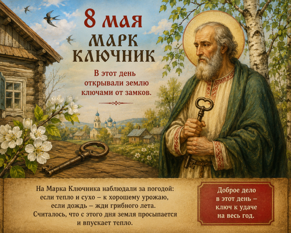 8 мая отмечают Марка Ключника: традиции, запреты и приметы дня